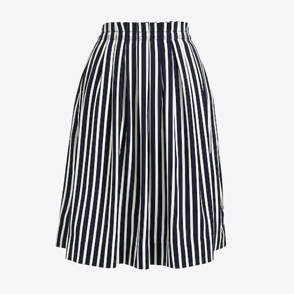 J.Crew navy white striped skirt 4